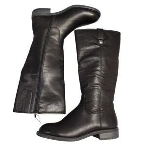 Frye and Co. Charlize Stacked Heel Riding Boots Womens Size 9.5M Black Side Zip